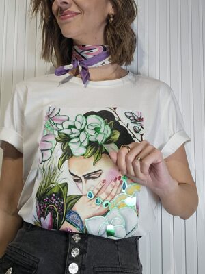 Camiseta Kahlo Verde