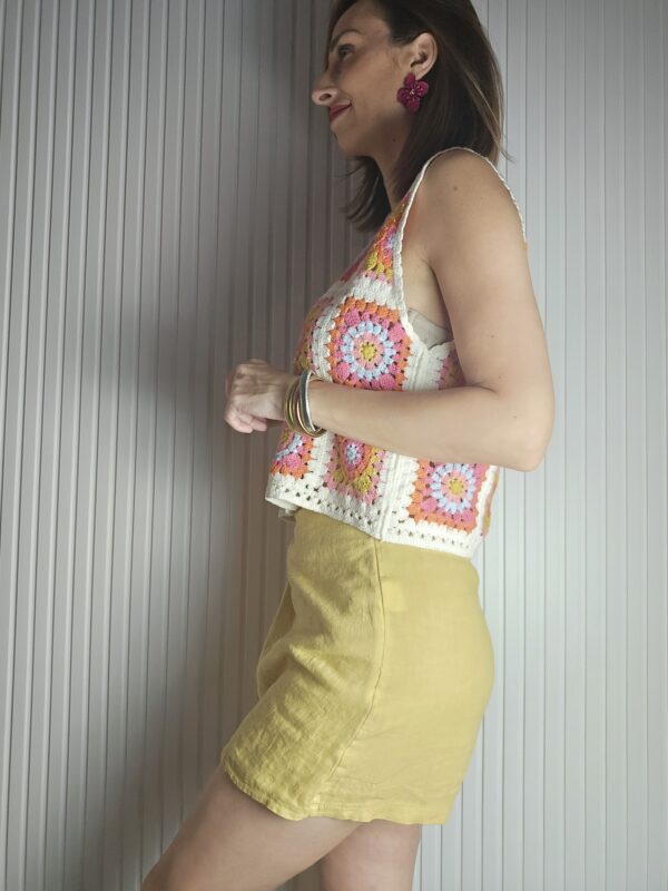 Falda Pantalón Indira Mostaza - Imagen 2