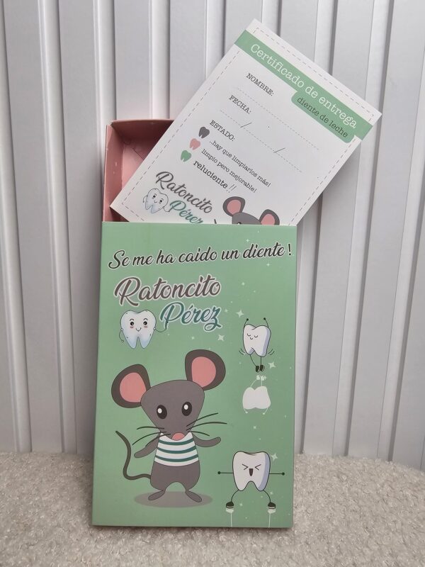 Caja + Certificado Pérez Verde/Rosa