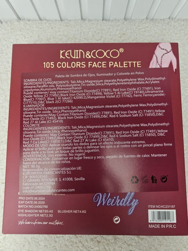 Paleta Miércoles 105 Colores - Imagen 5