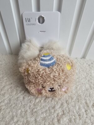 Coletero Peluche Beige